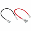 625mm Battery Cable – Black & Red, Terminal to Eyelet