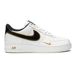 Nike Air Force 1 ’07 LV8 ‘Double Swoosh’ – White-Black-Gold