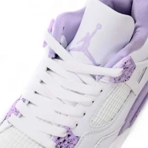 Alternative view of Air Jordan 4 Retro “Purple Oreo” Sneakers