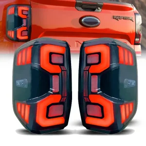 FORD RANGER NEXT GEN SMOKED BLACK 3D BAR STYLE LED TAILIGHTS