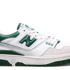 New Balance 550 White – Green Sneakers - Image 5