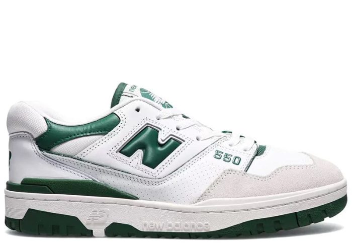 New Balance 550 White – Green Sneakers - Image 5