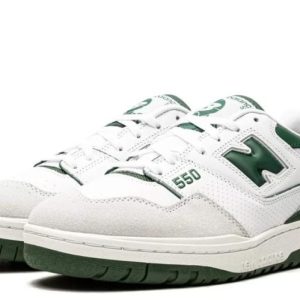 New Balance 550 White – Green Sneakers - Image 2