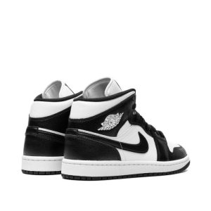 Alternative view of Nike Air Jordan 1 Mid “Panda” (Black – White) Sneakers
