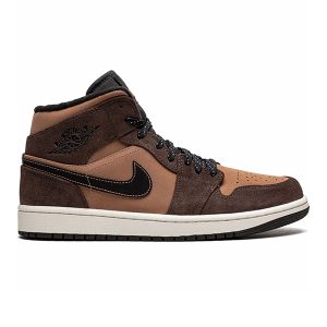 Nike Air Jordan 1 Mid SE “Earth Tone” – “Dark Chocolate” Sneakers