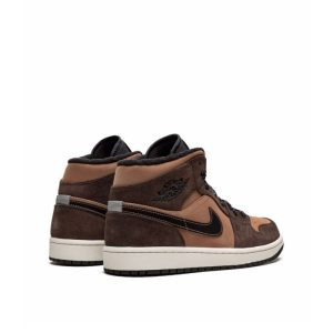 Alternative view of Nike Air Jordan 1 Mid SE “Earth Tone” – “Dark Chocolate” Sneakers