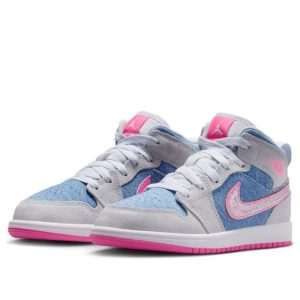 Alternative view of Nike Air Jordan 1 Mid SE ‘Denim Sequin’
